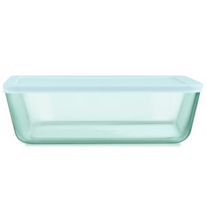 Pyrex® Simply Store® Tinted Glass 11-cup Rectangle Storage Container with Lid, Aqua