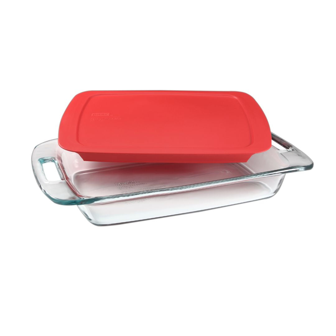 Pyrex® Easy Grab® 3-quart Glass Baking Dish with Red Lid